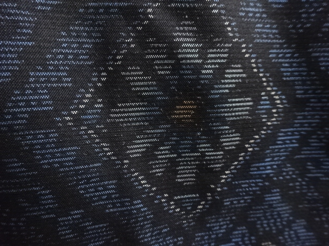 JAPANESE KIMONO / ANTIQUE KIMONO / SILK / DORO OSHIMA TSUMUGI / WOVEN RHOMBUS FLOWER